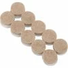 Certified Round Felt Pads With Hook-and-Loop Fastening Pads, 3/4-in