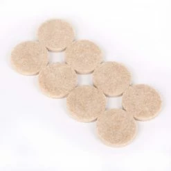 Certified Beige Round Felt Pads, 1-1/8-in