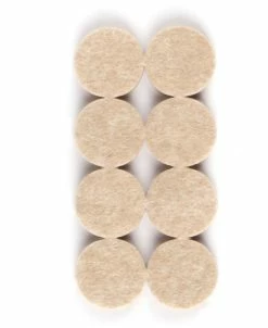 Certified Round Beige Heavy Duty Felt Pads, 1-in, 8-pk