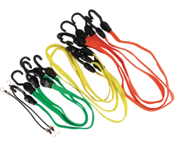 Certified Flat Strap Bungee Cord Kit, Assorted Sizes, 10-pk