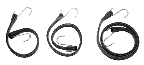 Certified Rubber Bungee Cord Kit, Weather Resistant, Assorted Sizes, 10-pk