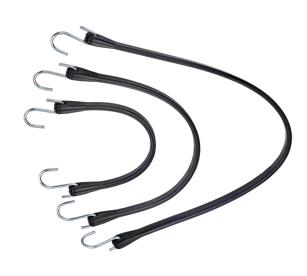 Certified Rubber Bungee Cord Kit, Weather Resistant, Assorted Sizes, 10-pk - Image 2