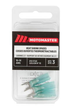 Certified Heat Shrinkable Spade Terminal, 3-pk