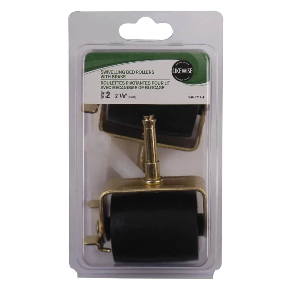 Certified Stem Swivel Bed Roller, 2-1/8-in, With Brake