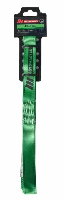 Certified MotoMaster 2,400-lb Soft Tie Loop Hooks, 1-in X 12-in, 4-pk