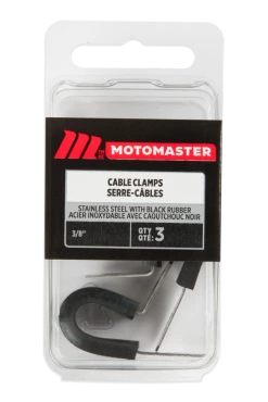 Certified Stainless Steel Clamps, 3/8-in, 4-pk