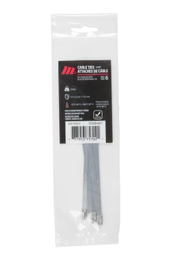 Certified Stainless Steel 100-lb Cable Tie, 5.9-in