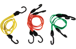 Certified Flat Strap Bungee Cord Kit, For Light Duty Use, Assorted Sizes, 5-pk