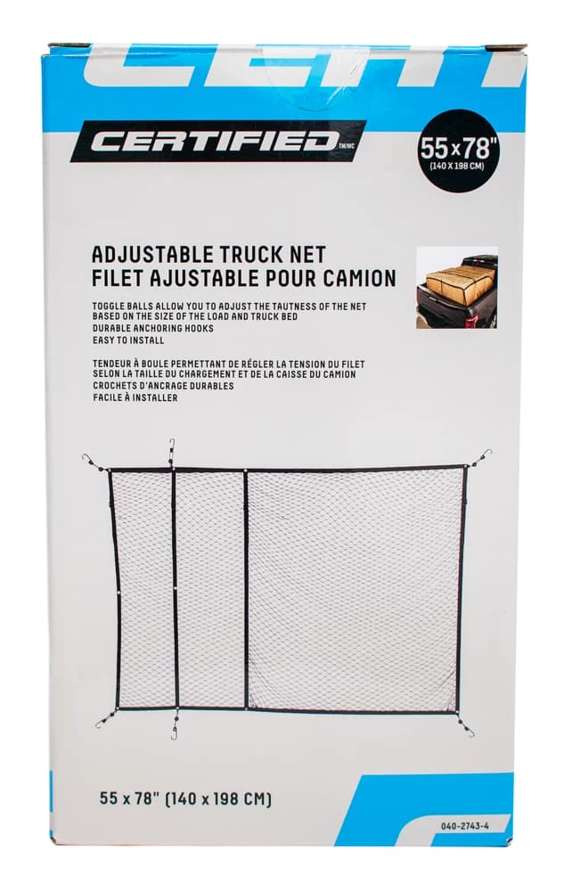 Certified Adjustable Truck Cargo Net, 55-in X 78-in - Image 3