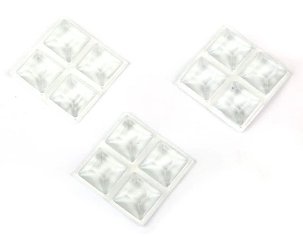 Certified Square Self-Adhesive Vinyl Bumpers, 3/4-in