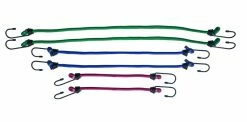 Certified Standard Bungee Cord Kit, Assorted Sizes, 6-pk
