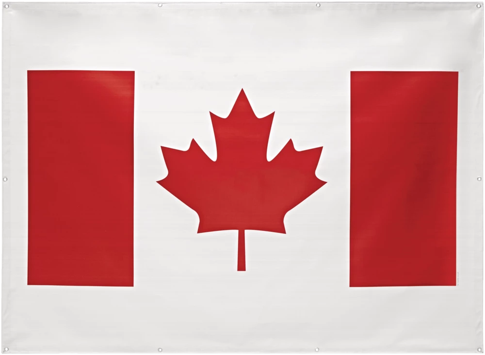 Certified Canada Flag Tarp, Water Resistant, 6-ft X 8-ft