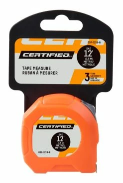 Certified Tape Measure, 12-ft
