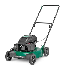 Certified 2-in-1 150cc Gas Engine Walk Behind Push Lawn Mower With Side Discharge, 21-in