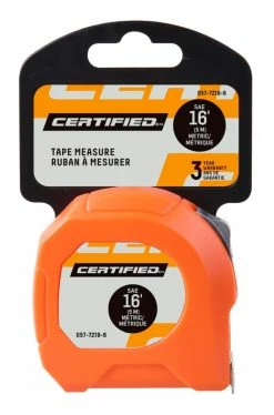 Certified Tape Measure, 16-ft/5-m