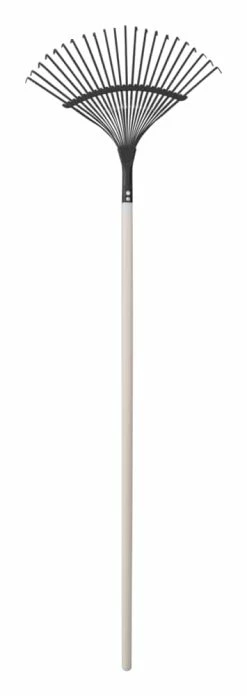 Garden Club Certified 16-in Wide Metal 22-Tine Leaf Rake, 48-in Hardwood Shaft