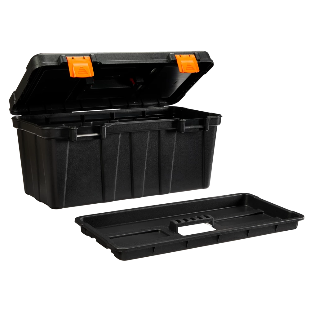Certified Portable Plastic Tool Box W/ Removable Tray, 20-in