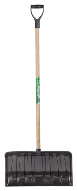 Certified Snow Shovel With Heavy Duty Grip And Hardwood Handle, 21-in