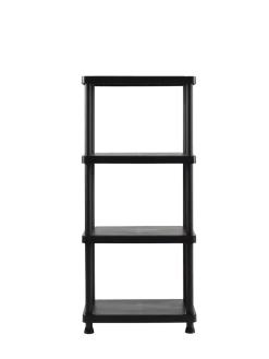 Certified 4-Shelf Resin/ Plastic Storage Rack/ Shelving Unit, 23 X 12 X 52-in