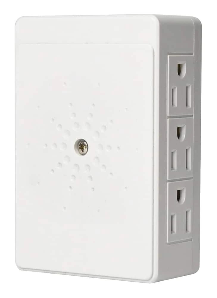 Certified 6-Outlet Side Access Wall Tap Adapter, White