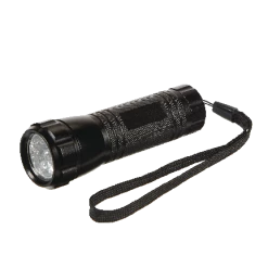 Certified 9V Ultra-Violet UV LED Blacklight/Handheld Flashlight, Batteries Included, Black