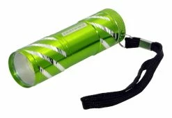 Certified 90 Lumens LED Aluminum Handheld Flashlight, Batteries Included, Assorted Colours