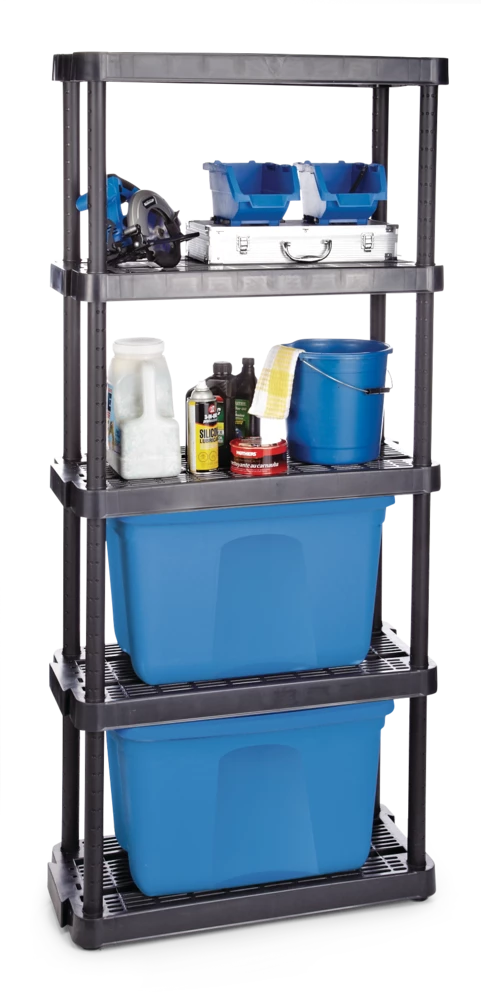 Certified Adjustable 5-Shelf Resin/ Plastic Storage Rack/ Shelving Unit, 36 X 14 X 72-in - Image 6