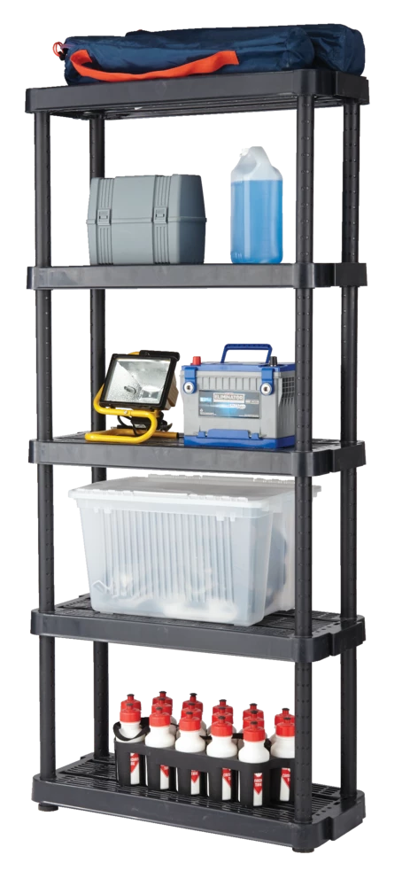 Certified Adjustable 5-Shelf Resin/ Plastic Storage Rack/ Shelving Unit, 36 X 14 X 72-in - Image 7
