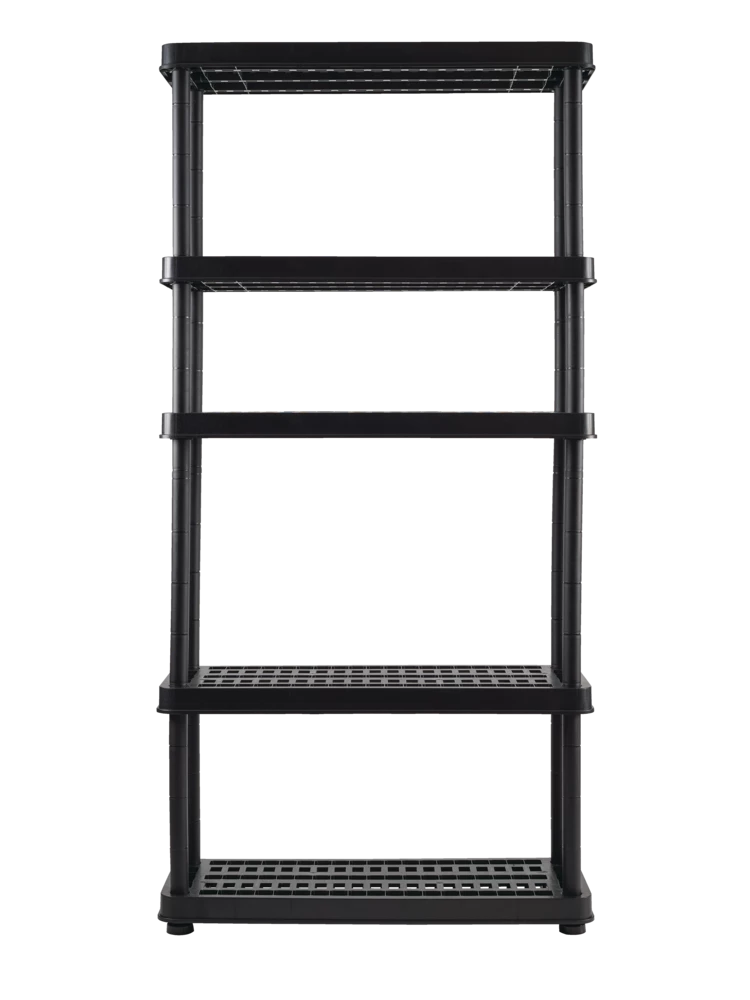 Certified Adjustable 5-Shelf Resin/ Plastic Storage Rack/ Shelving Unit, 36 X 14 X 72-in - Image 2