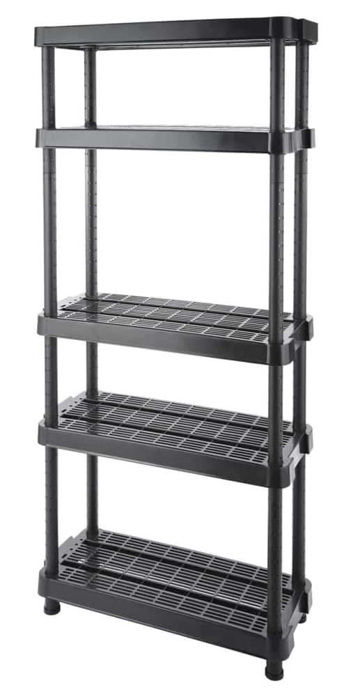Certified Adjustable 5-Shelf Resin/ Plastic Storage Rack/ Shelving Unit, 36 X 14 X 72-in - Image 3