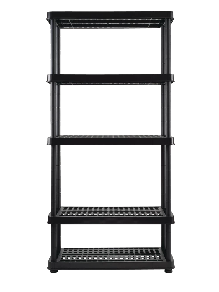 Certified Adjustable 5-Shelf Resin/ Plastic Storage Rack/ Shelving Unit, 36 X 18 X 72-in - Image 2