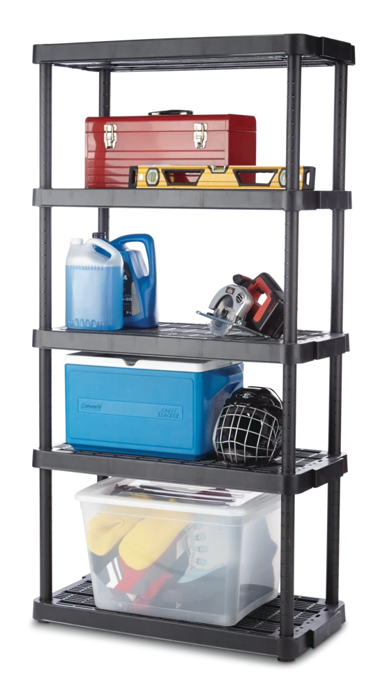 Certified Adjustable 5-Shelf Resin/ Plastic Storage Rack/ Shelving Unit, 36 X 18 X 72-in - Image 6