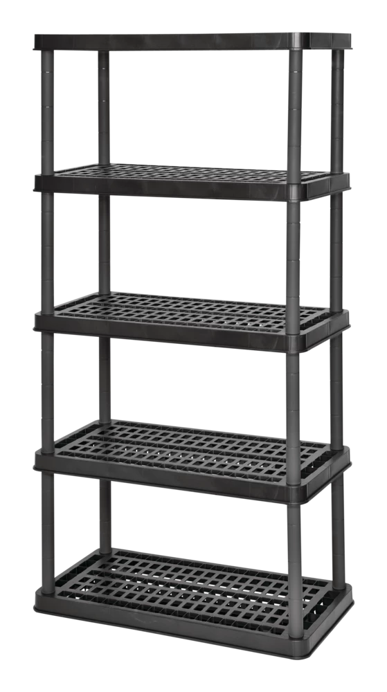Certified Adjustable 5-Shelf Resin/ Plastic Storage Rack/ Shelving Unit, 36 X 18 X 72-in - Image 3