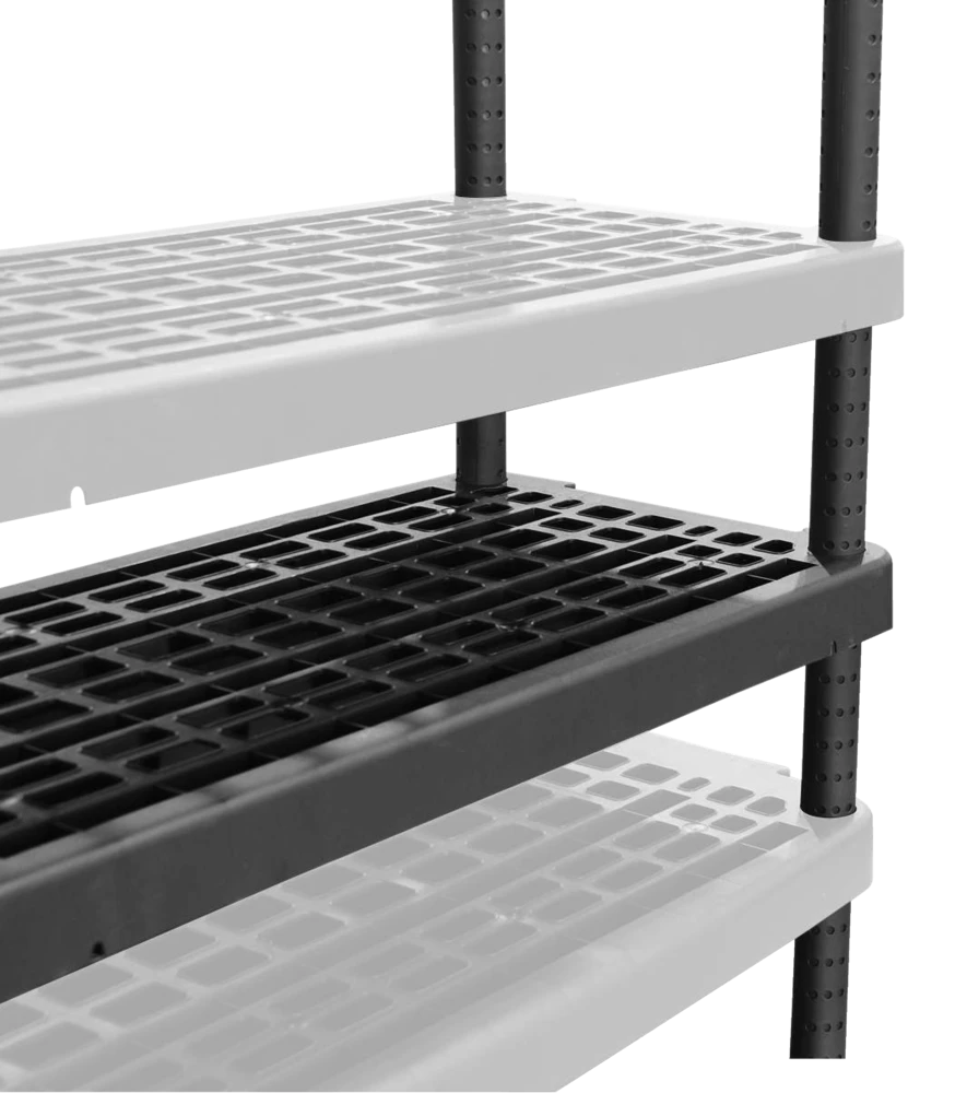 Certified Adjustable 5-Shelf Resin/ Plastic Storage Rack/ Shelving Unit, 36 X 18 X 72-in - Image 4