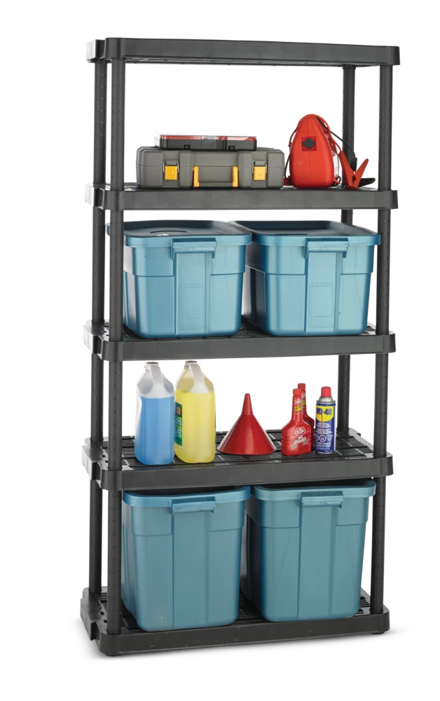 Certified Adjustable 5-Shelf Resin/ Plastic Storage Rack/ Shelving Unit, 36 X 18 X 72-in - Image 5