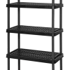 Certified Adjustable 5-Shelf Resin/ Plastic Storage Rack/ Shelving Unit, 36 X 18 X 72-in