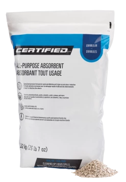 Certified All-Purpose Granular Oil/Fluid Absorbent, 12-kg