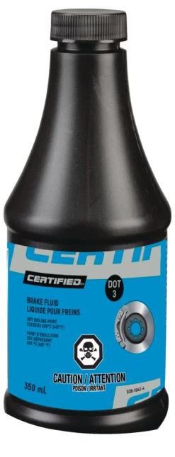 Certified DOT 3 Brake Fluid, 350-mL