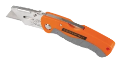 Certified Folding Blade Utility Knife, Orange, 5 Blades