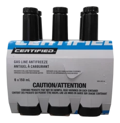 Certified Gas Line Antifreeze, 6-pk, 150-mL,