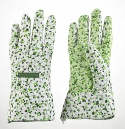Certified Cotton Printed Women's Gardening Gloves, One Size Fits Most, Assorted Colours, 3-pk