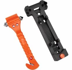 Certified Emergency 2-in-1 Window Hammer & Seat Belt Cutter
