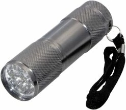 Certified 30 Lumens LED Aluminum Metal Handheld Flashlights, Batteries Included, 5-pk
