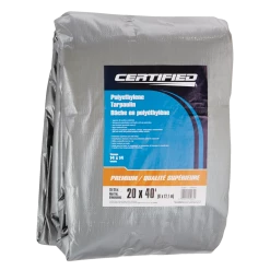Certified Premium Heavy Duty Poly Tarp, Waterproof, 20-ft X 40-ft