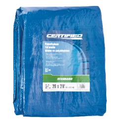 Certified Standard Duty Poly Tarp, Waterproof, 20-ft X 28-ft