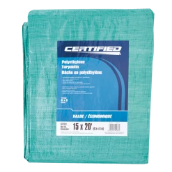 Certified Light Duty Poly Tarp, 15-ft X 20-ft