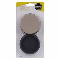 Certified Likewise Low-Friction Round Taupe Furniture Gliders, 2-3/4-in