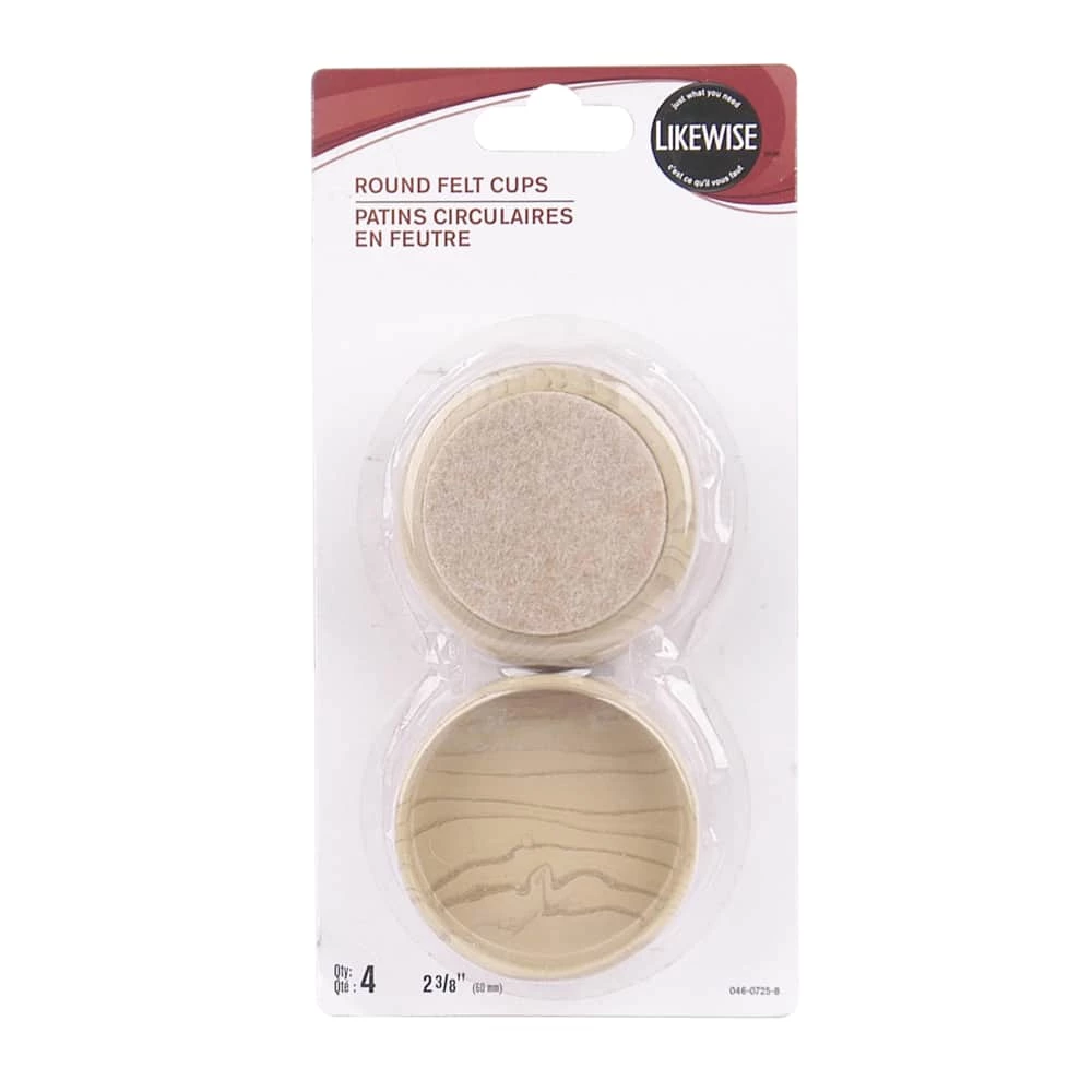 Certified Round Felt Cups, 2-3/8-in