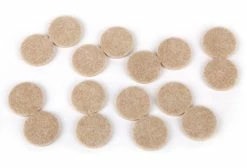 Certified Round Beige Heavy Duty Felt Pads, 1-1/4-in