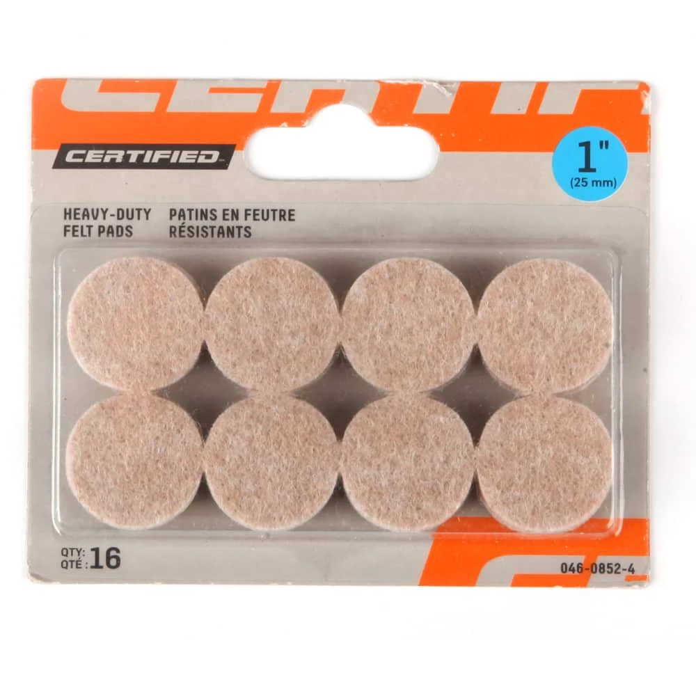 Certified Heavy Duty Felt Furniture Pads, 1-in - Image 3